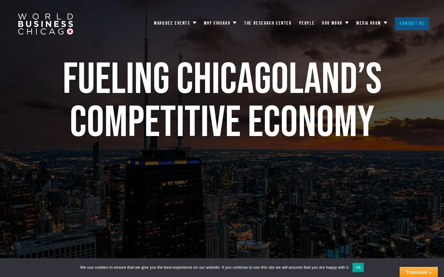 World Business Chicago homepage hero